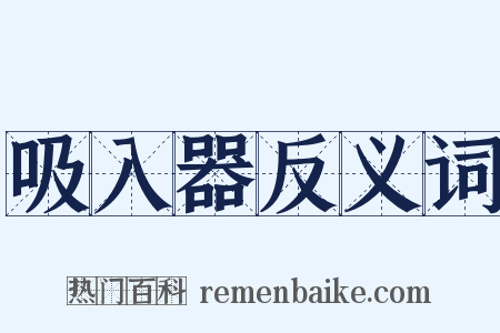 吸入器反义词是什么意思的图片